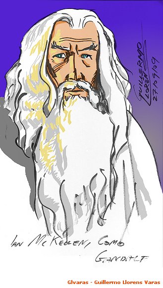 Dibujos sueltos: Ian McKellen como Gandalf