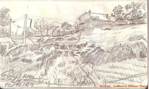Cuaderno de campo: Vista del Camín de la Mina
