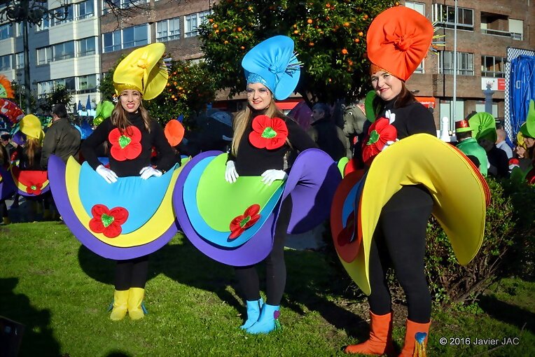 The parade of floats of Carnival 2016 Vigo