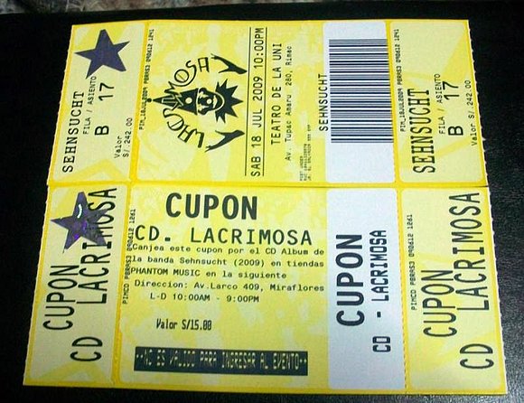 Entrada y cup&oacute;n ^^