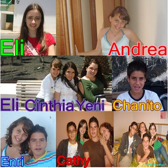 Andrea, Eli, Cinthia, Yeni, Chanito, Cathy y Yo