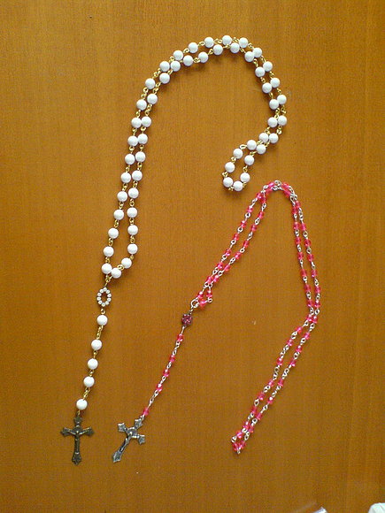 rosario de oro y plata