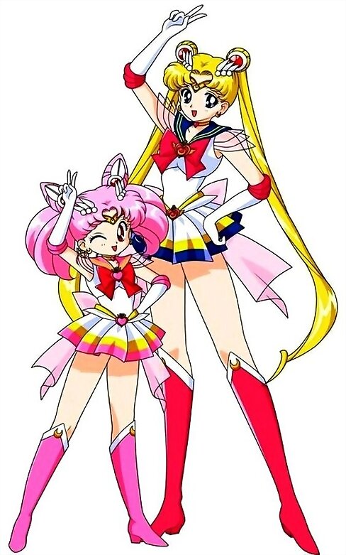 super sailor chibi moon y super sailor moon