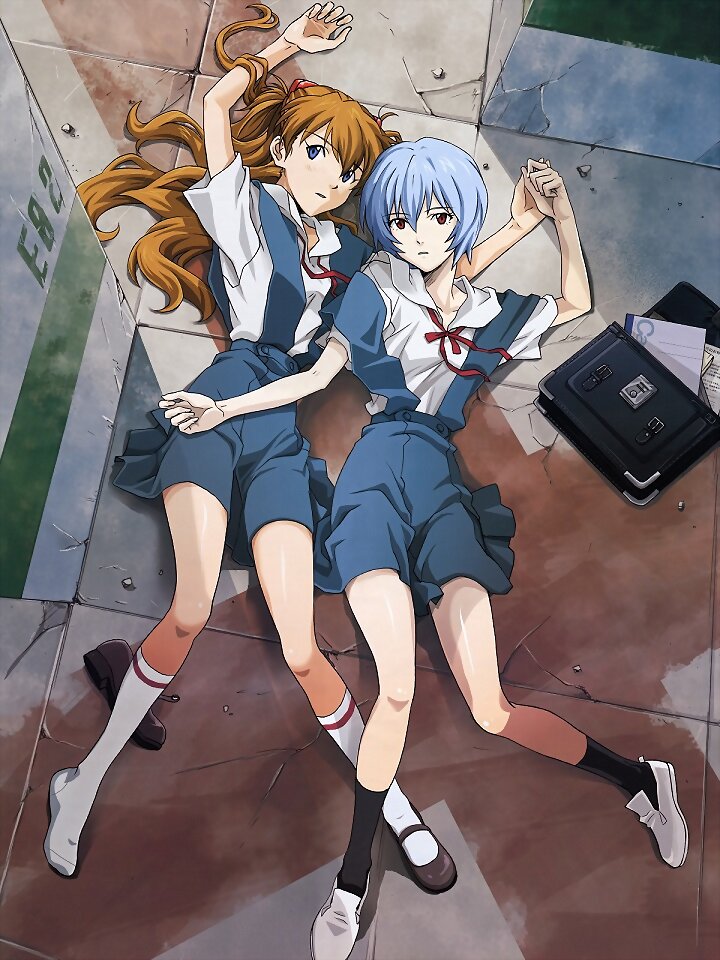 Asuka Langley Soryu y Rei Ayanami (Evangelion)