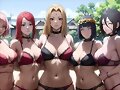 Sakura, Kushina, Tsunade, Hinata y Hanabi (Naruto)