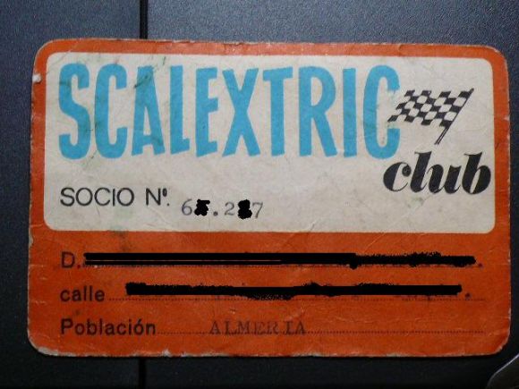 carnet club scalextric años 70