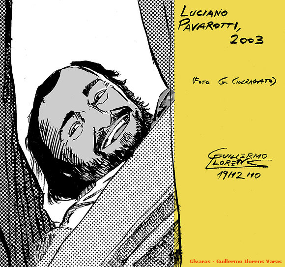 Dibujos sueltos: Luciano Pavarotti