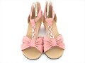 Sandalias planas tira central Muchacha, en rosa (f