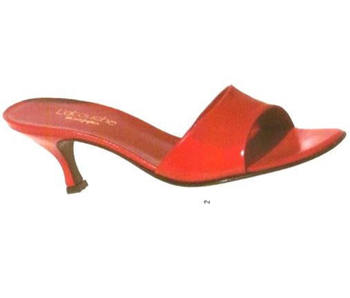 Sandalias tacón de 1 tira, en rojo