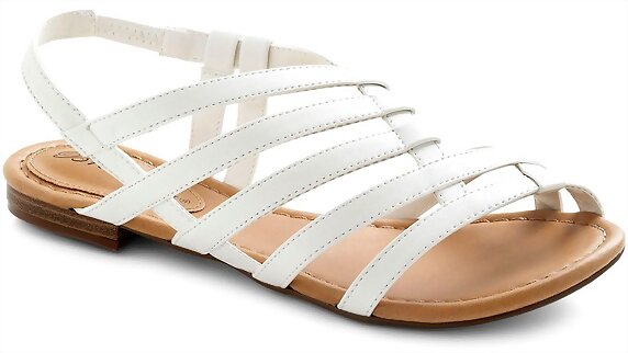 Sandalias entrelazadas en blanco