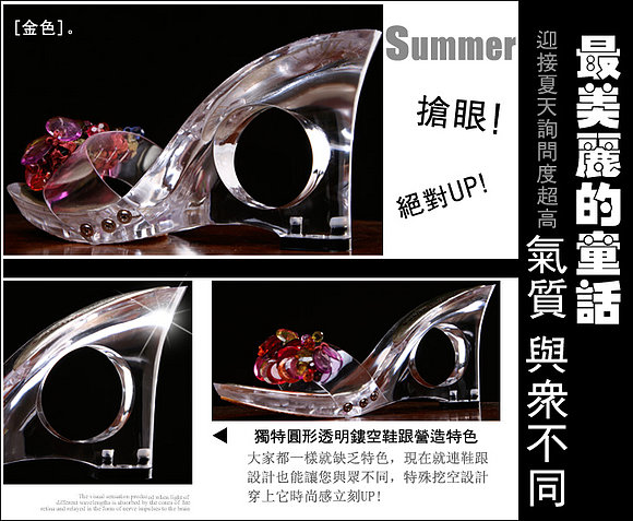 Sandalias de vidrio flexible de cuña (detalles)
