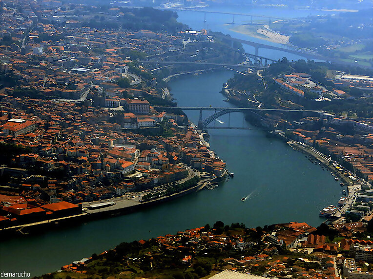 Vista aérea de Oporto. Portugal