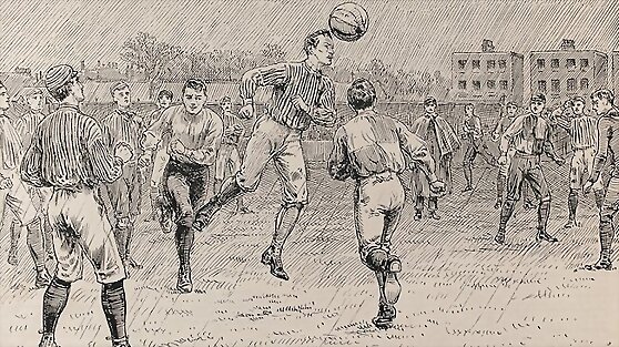 Primer partido de fútbol jugado en España.