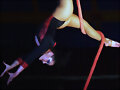 Thais Roy  en la cuerda vertical Circo Donalson