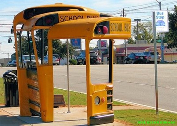 Curiosas y creativas paradas de autobuses