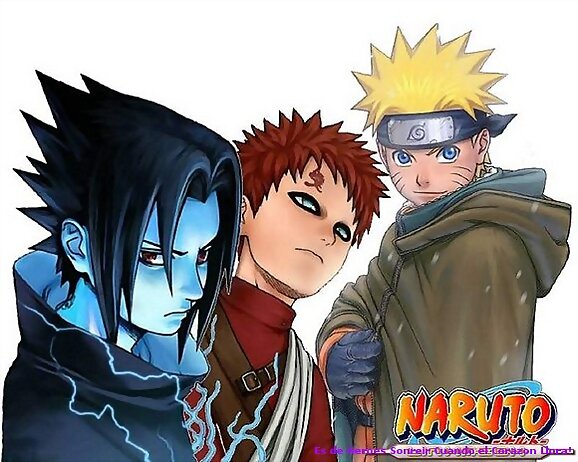 Naruto, Sasuke y Gaara