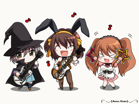 Haruhi,Mikuru and Yuki Rocks!!!