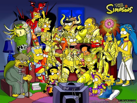 Los Simpsons version Caballeros del Zodiaco