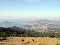 vista de Baiona desde A Groba en Galicia
