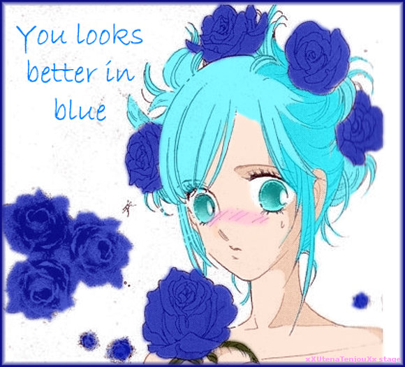 You looks better in blue