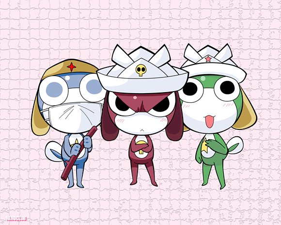 Keroro, Giroro y Dororo de peques ^^