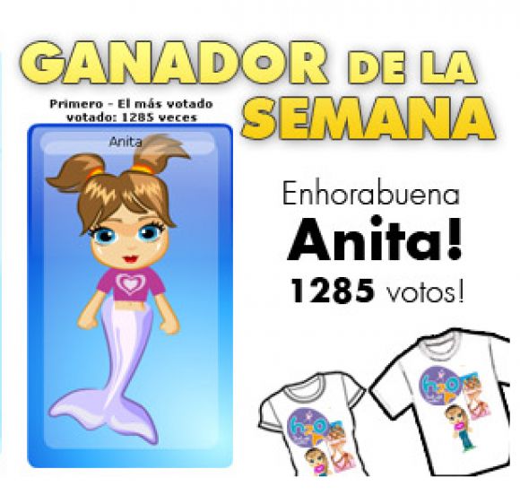 Anita ganadora de la camiseta