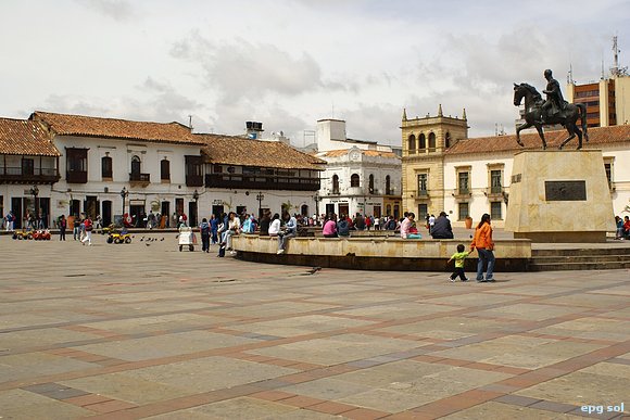Bolívar en la plaza de Bolívar