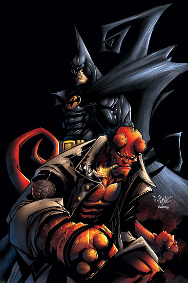 batman y hellboy