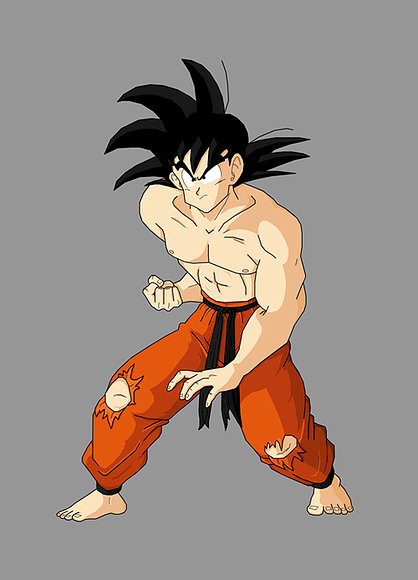 GOKU DE CUERPO DBZ SIN CAMISA