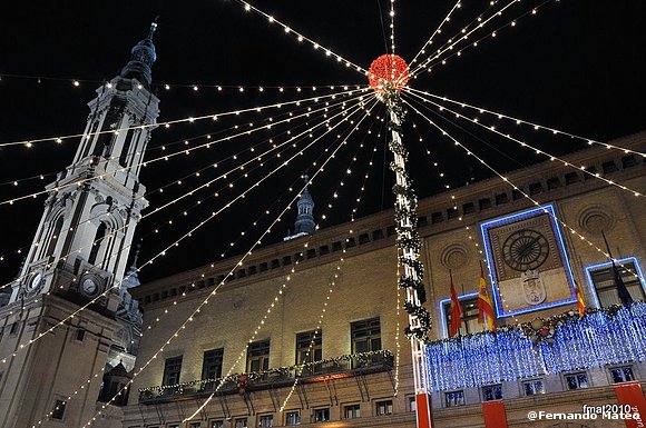 Pza del Pilar ( Navidad 09´ ), Zaragoza.