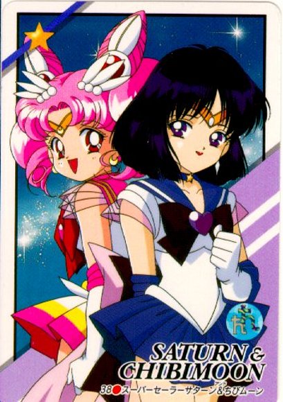 Sailor Chibiusa y Sailor Saturno