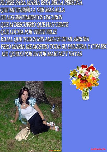 flores para maria
