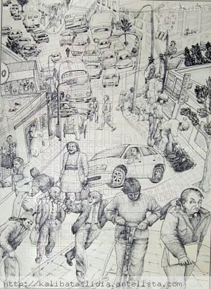 Dibujo de la ciudad.