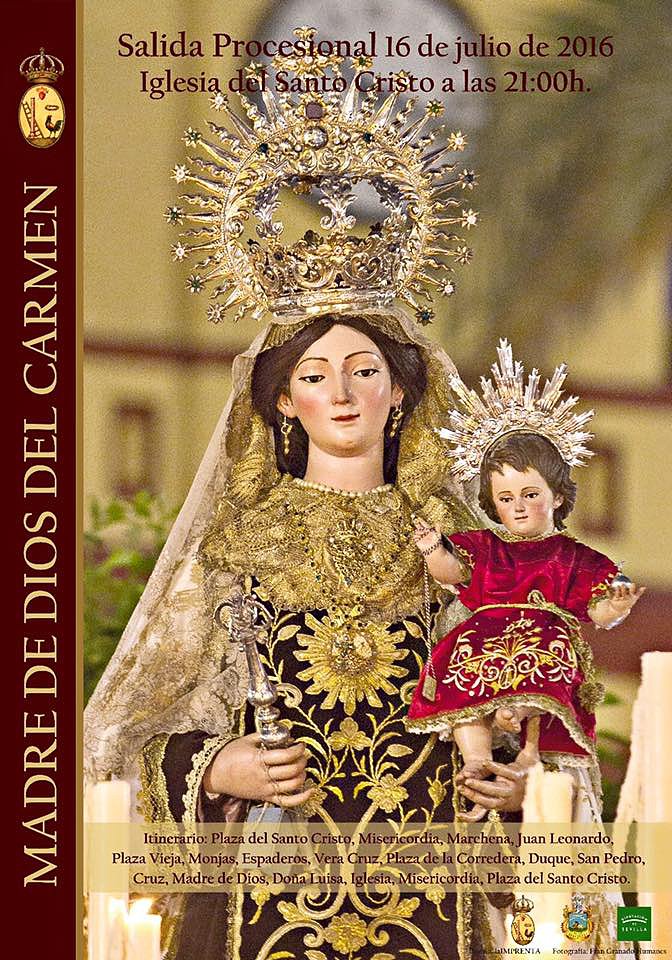 Cartel Madre de Dios del Carmen. Arahal 2016