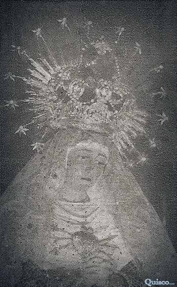 Estampa antigua de la Virgen de los Dolores Arahal