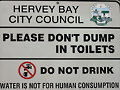 Do not dumb in toilets???