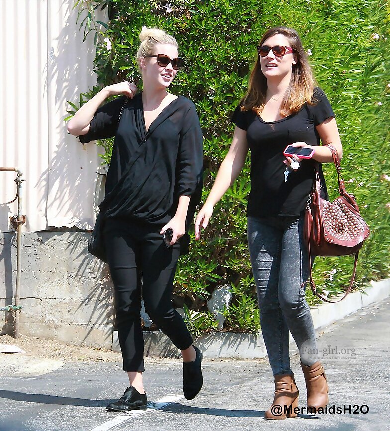 Claire Holt with friend, West Hollywood Sept 2013