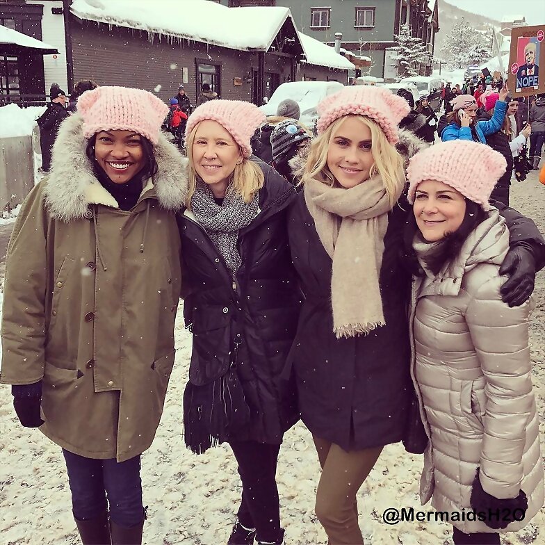 Claire Holt - Women's March (January 21, 2017)