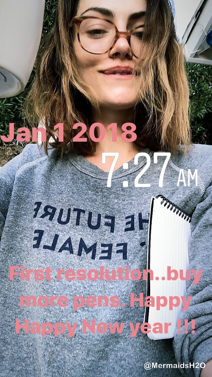 Phoebe Tonkin - Instagram Story January 2018