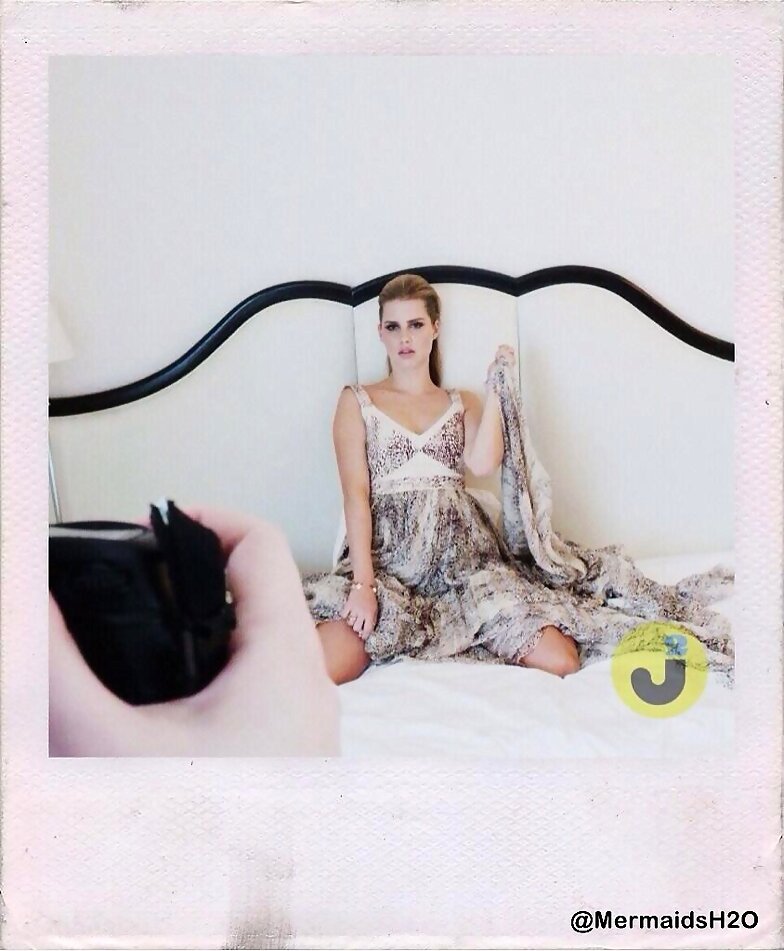 Claire Holt BTS photoshoot by Just Jared (2014)