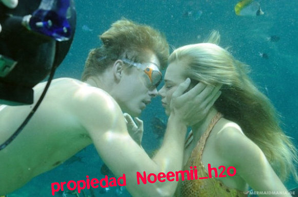 Bella y Will en el rodaje besandose