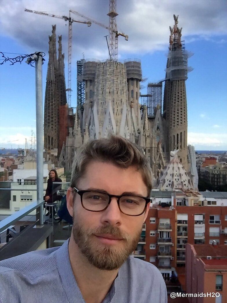 Luke Mitchell grabando Blindspot S3 en Barcelona