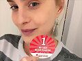 Amy Ruffle donando sangre en 2018