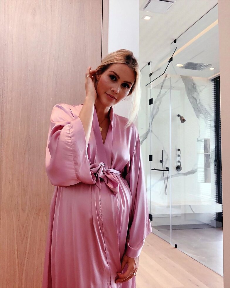 Claire Holt durante su segundo embarazo, Mayo 2020