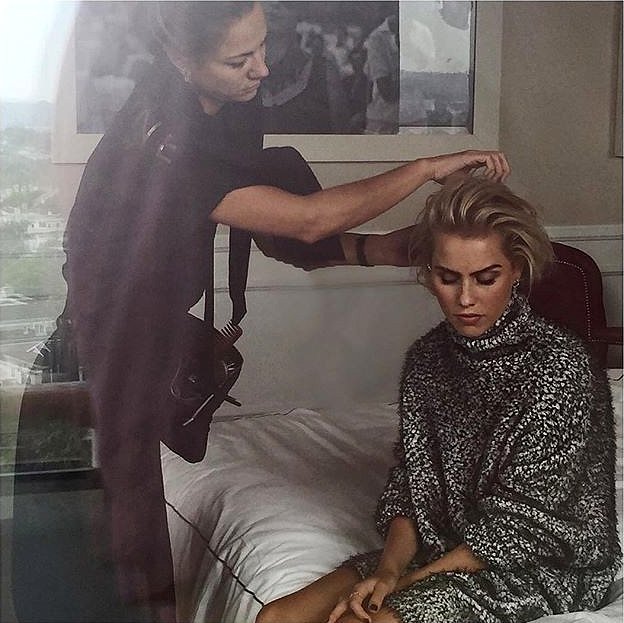 Claire Holt BTS photoshoot Who What Wear 2015
