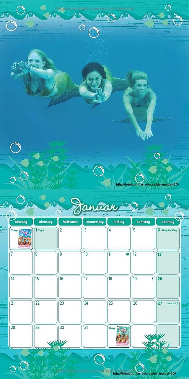 Mes de Enero del calendario de H2O de 2013