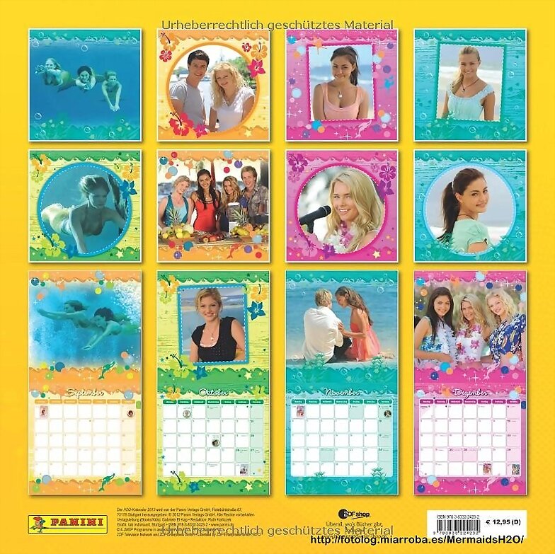 Portadas de los meses del calendario H2O 2013