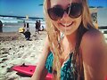 Cleo Massey en la playa