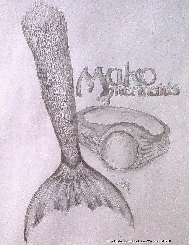 Dibujo de Mako Mermaids hecho por una fan