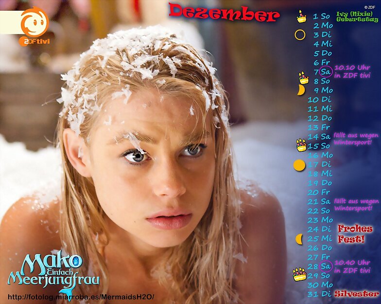 Calendario Mako Mermaids Diciembre de 2013